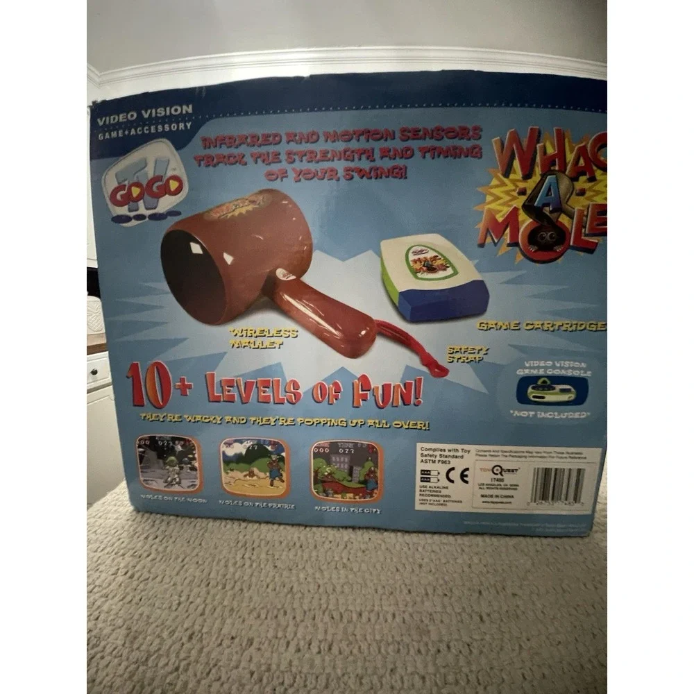 GoGo Whack-A-Mole Video Vision Accessory Wireless Mallet w/ Cartridge 2004